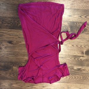 Magenta wrap dress